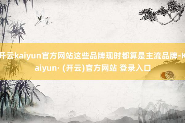 开云kaiyun官方网站这些品牌现时都算是主流品牌-Kaiy