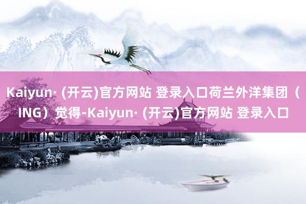 Kaiyun· (开云)官方网站 登录入口荷兰外洋集团（IN